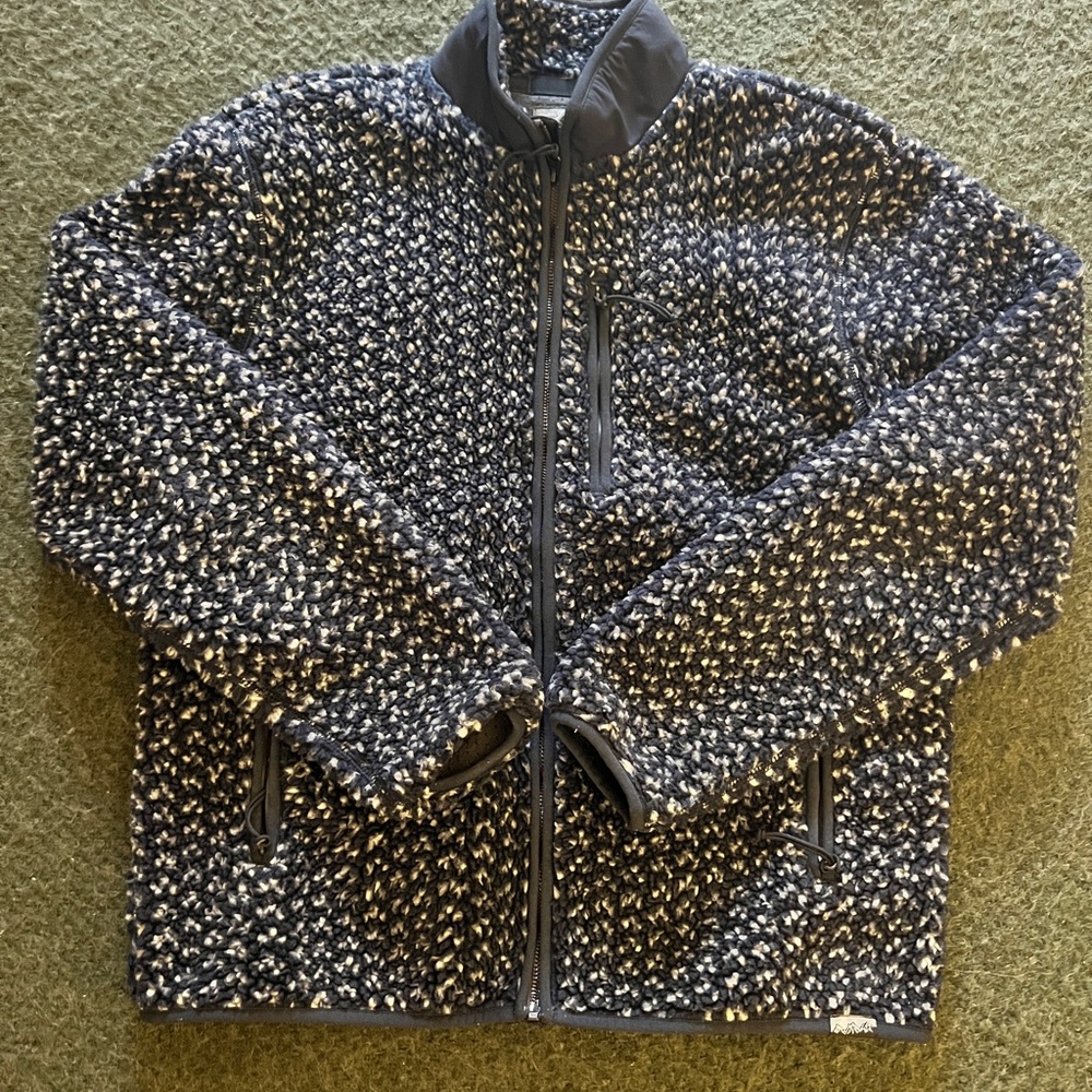 J. Crew Nordic blue and white Fleece Jacket